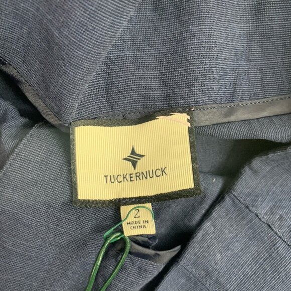 Tuckernuck Pants Womens Size 2 Navy Trouser Casual Cotton Linen Blend 28x27” - Picture 10 of 14